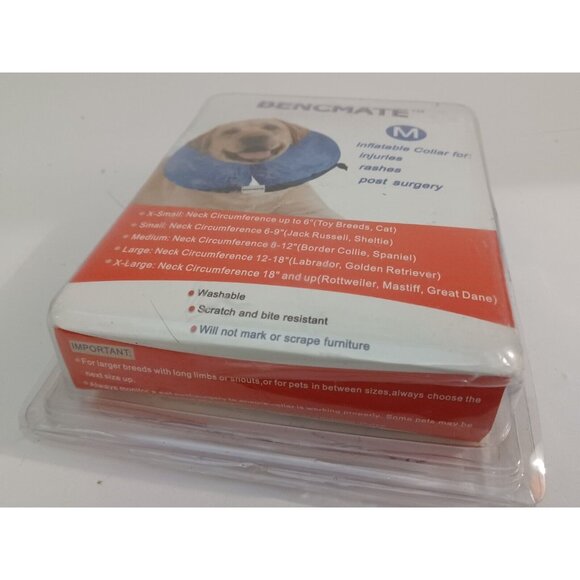 Bencmate Inflatable Collar Blue for Dogs & Cats Soft Pet Recover -Medium - Picture 5 of 13